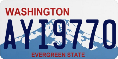 WA license plate AYI9770