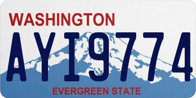 WA license plate AYI9774