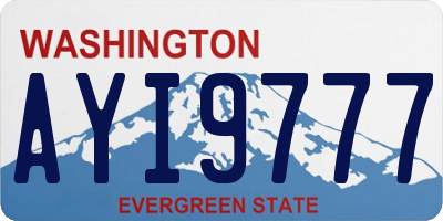 WA license plate AYI9777