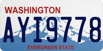 WA license plate AYI9778