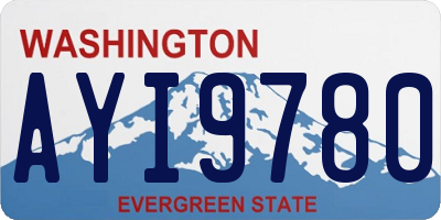 WA license plate AYI9780