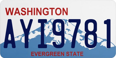 WA license plate AYI9781