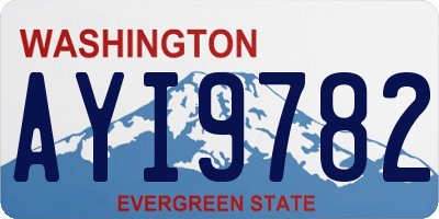 WA license plate AYI9782