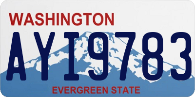 WA license plate AYI9783