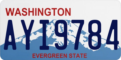 WA license plate AYI9784