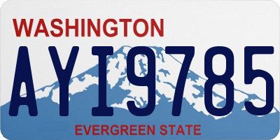 WA license plate AYI9785