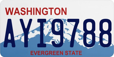 WA license plate AYI9788