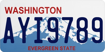 WA license plate AYI9789