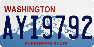 WA license plate AYI9792