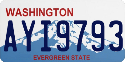 WA license plate AYI9793