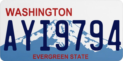 WA license plate AYI9794