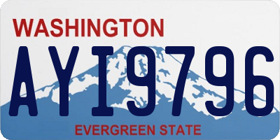 WA license plate AYI9796