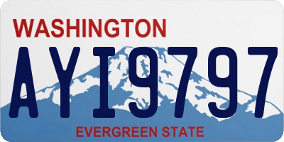 WA license plate AYI9797