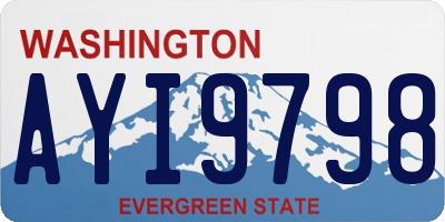 WA license plate AYI9798