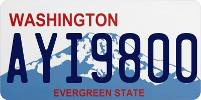 WA license plate AYI9800