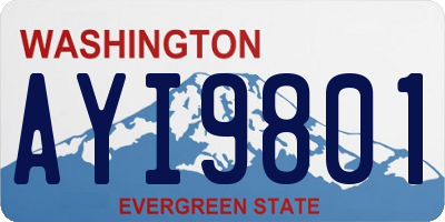 WA license plate AYI9801