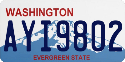 WA license plate AYI9802