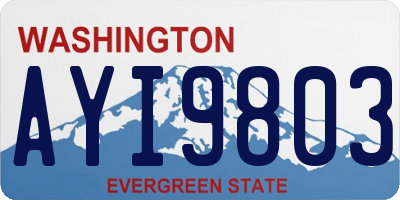 WA license plate AYI9803
