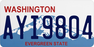 WA license plate AYI9804