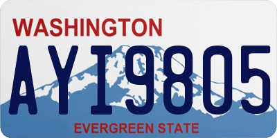 WA license plate AYI9805