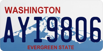 WA license plate AYI9806