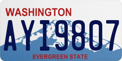 WA license plate AYI9807