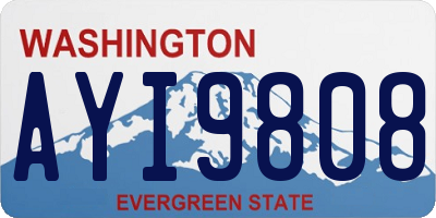 WA license plate AYI9808