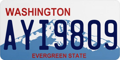 WA license plate AYI9809