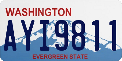 WA license plate AYI9811