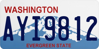 WA license plate AYI9812