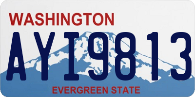 WA license plate AYI9813