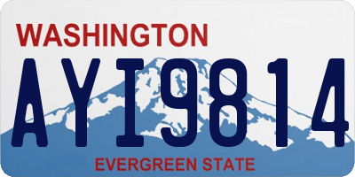 WA license plate AYI9814