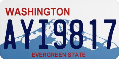 WA license plate AYI9817