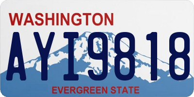 WA license plate AYI9818