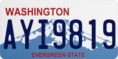 WA license plate AYI9819
