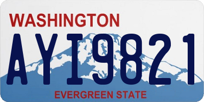 WA license plate AYI9821