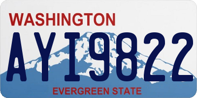 WA license plate AYI9822