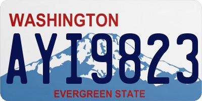 WA license plate AYI9823