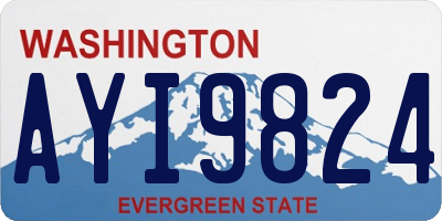 WA license plate AYI9824