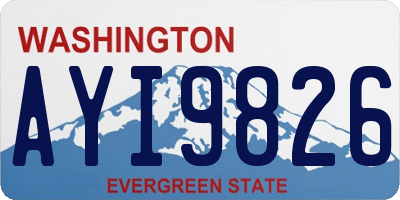WA license plate AYI9826