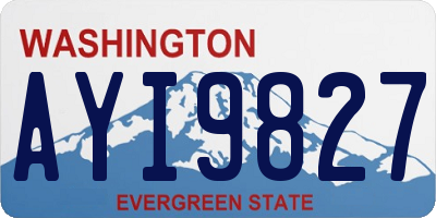 WA license plate AYI9827