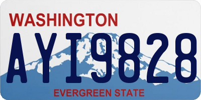 WA license plate AYI9828
