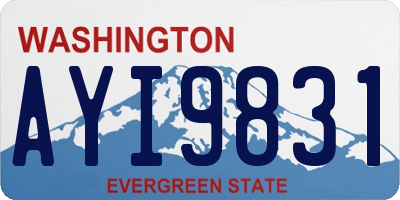 WA license plate AYI9831