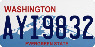 WA license plate AYI9832