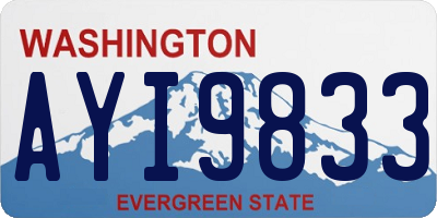 WA license plate AYI9833