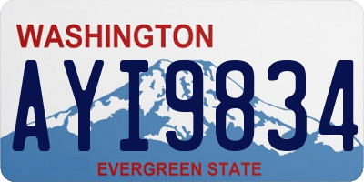 WA license plate AYI9834