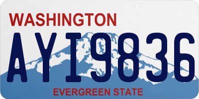 WA license plate AYI9836