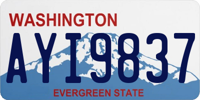 WA license plate AYI9837