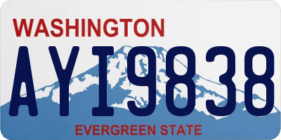 WA license plate AYI9838