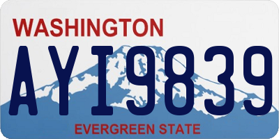 WA license plate AYI9839